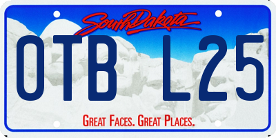 SD license plate 0TBL25
