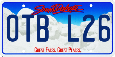 SD license plate 0TBL26