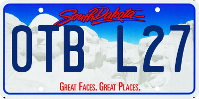 SD license plate 0TBL27