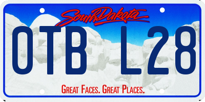 SD license plate 0TBL28
