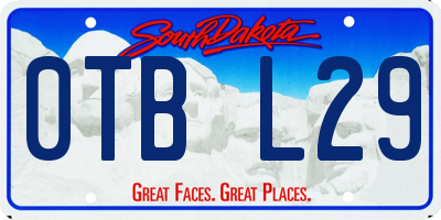 SD license plate 0TBL29