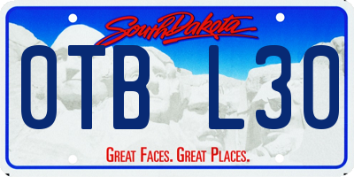 SD license plate 0TBL30