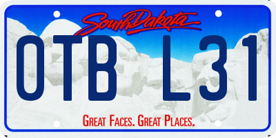 SD license plate 0TBL31