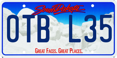 SD license plate 0TBL35