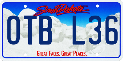 SD license plate 0TBL36