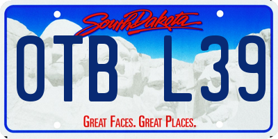 SD license plate 0TBL39