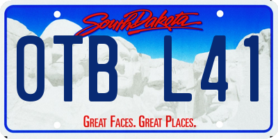 SD license plate 0TBL41