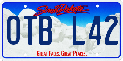 SD license plate 0TBL42
