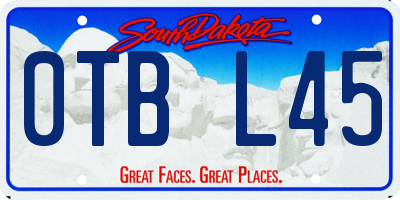 SD license plate 0TBL45
