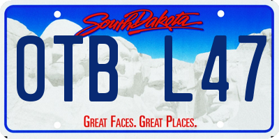 SD license plate 0TBL47