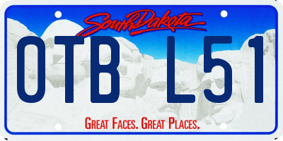 SD license plate 0TBL51