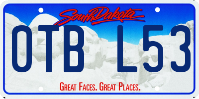 SD license plate 0TBL53