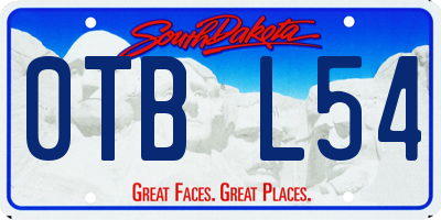 SD license plate 0TBL54