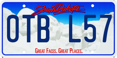 SD license plate 0TBL57