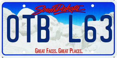 SD license plate 0TBL63