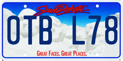 SD license plate 0TBL78