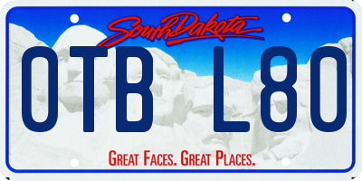 SD license plate 0TBL80