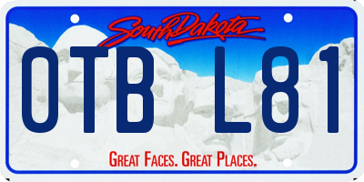 SD license plate 0TBL81