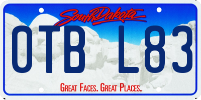 SD license plate 0TBL83