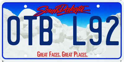SD license plate 0TBL92