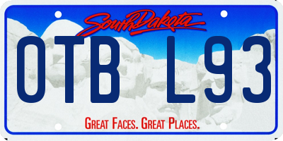 SD license plate 0TBL93