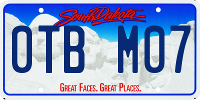 SD license plate 0TBM07