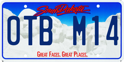 SD license plate 0TBM14