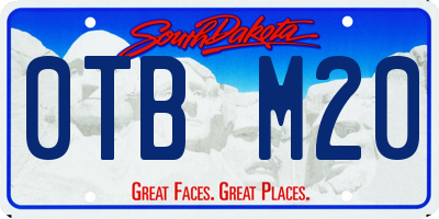SD license plate 0TBM20