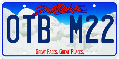 SD license plate 0TBM22