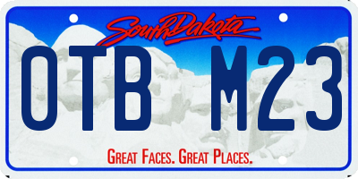 SD license plate 0TBM23