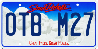SD license plate 0TBM27
