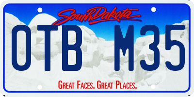 SD license plate 0TBM35