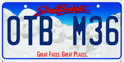 SD license plate 0TBM36