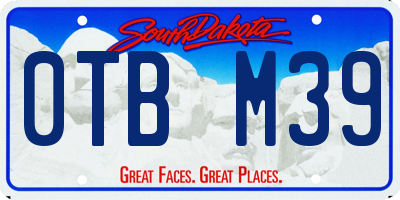 SD license plate 0TBM39