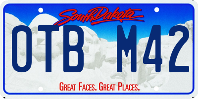SD license plate 0TBM42
