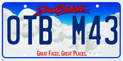 SD license plate 0TBM43
