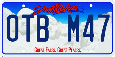 SD license plate 0TBM47