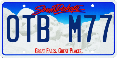 SD license plate 0TBM77