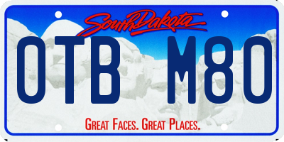 SD license plate 0TBM80