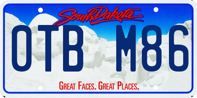 SD license plate 0TBM86