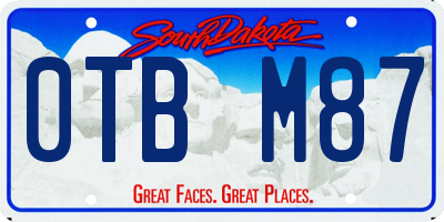 SD license plate 0TBM87