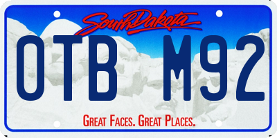 SD license plate 0TBM92