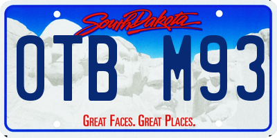 SD license plate 0TBM93