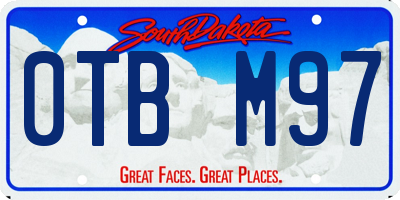 SD license plate 0TBM97
