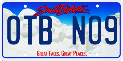 SD license plate 0TBN09