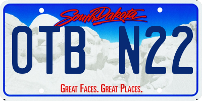 SD license plate 0TBN22