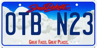 SD license plate 0TBN23
