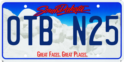 SD license plate 0TBN25