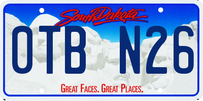 SD license plate 0TBN26