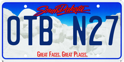 SD license plate 0TBN27